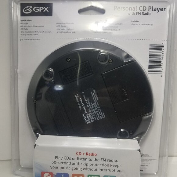 GPX PC332B Portable CD Player - Picture 2 of 5